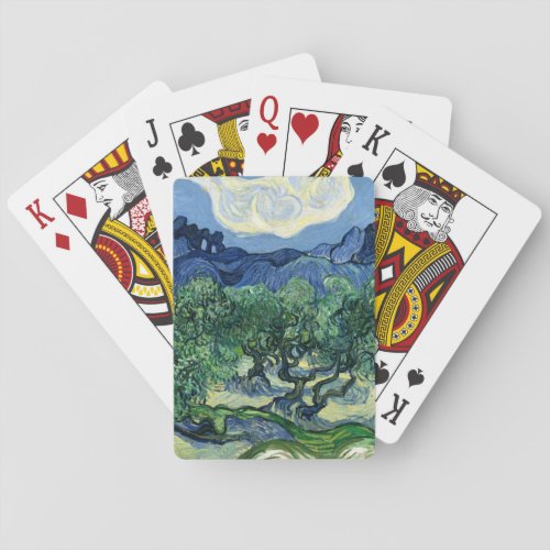 Van Gogh The Olive Trees Landscape Painting Playing Cards