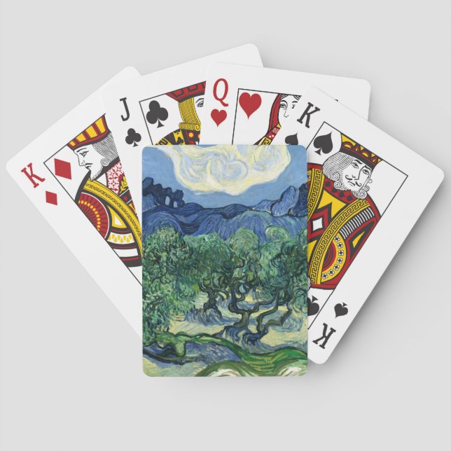 Van Gogh The Olive Trees Landscape Painting Poker Cards (Back)