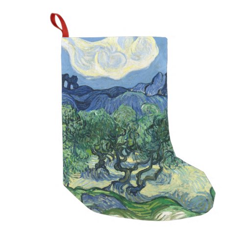 Van Gogh The Olive Trees Landscape Painting Small Christmas Stocking