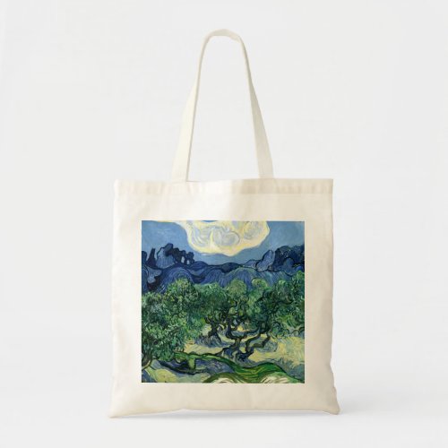 Van Gogh The Olive Trees Landscape Painting Tote Bag