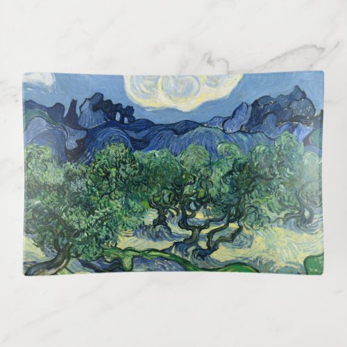 Van Gogh The Olive Trees Landscape Painting Trinket Tray