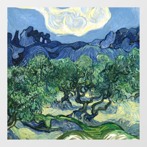 Van Gogh The Olive Trees Landscape Painting Window Cling