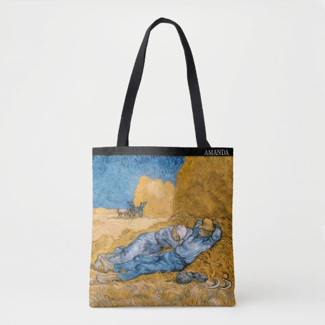 Van Gogh – The Siesta – Personalized  Tote Bag (Front)
