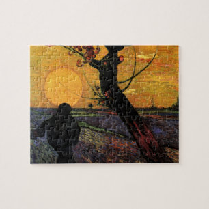 Van Gogh; The Sower, Vintage Peasant Farmer Jigsaw Puzzle