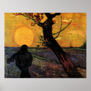 Van Gogh; The Sower, Vintage Peasant Farmer Poster