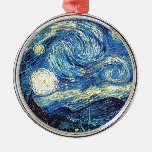 van gogh the starry night 1889 Vintage Art Metal Ornament