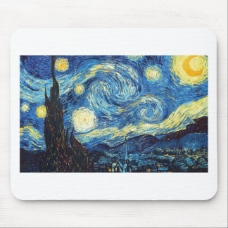 van gogh the starry night 1889 Vintage Art Mouse Pad