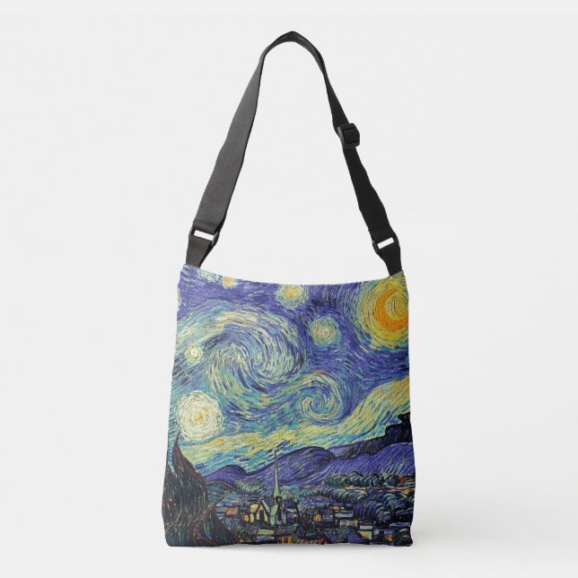 Van Gogh The Starry Night Cross Body Bag (Front)
