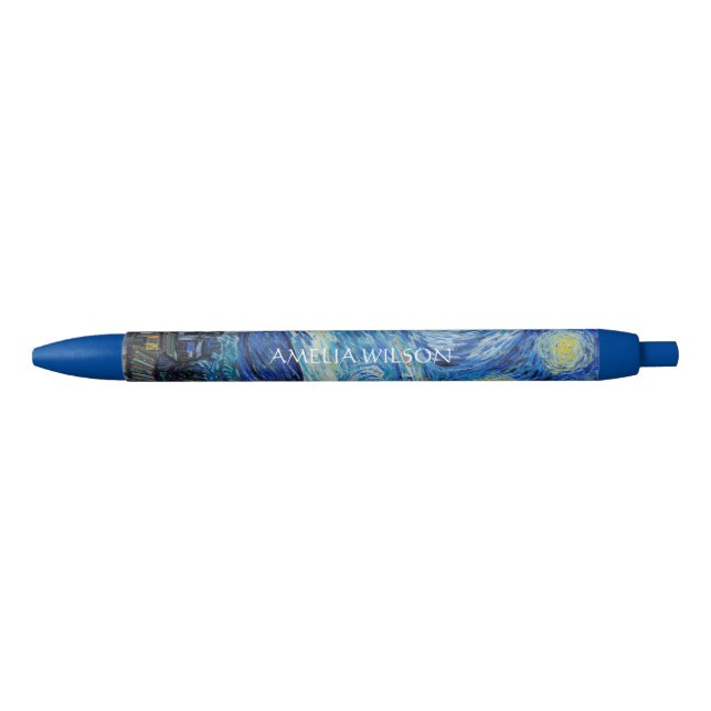 Van Gogh – The Starry Night – Custom Text Pen (Front)