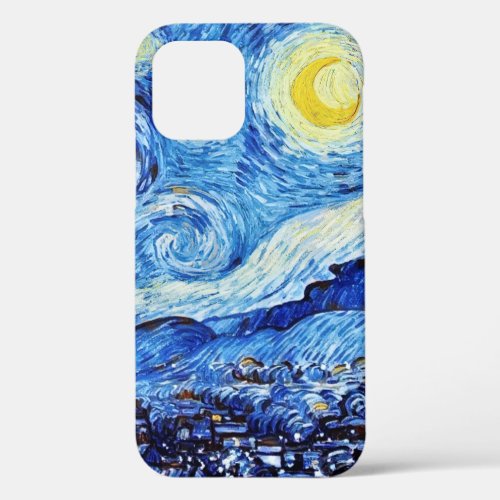 Van Gogh _ The Starry Night _ White Christmas Post iPhone 12 Pro Case