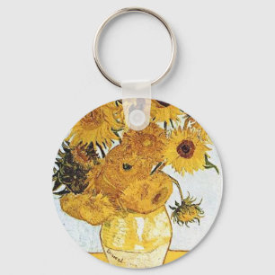 Van Gogh The Vase with 12 Sunflowers Keychain