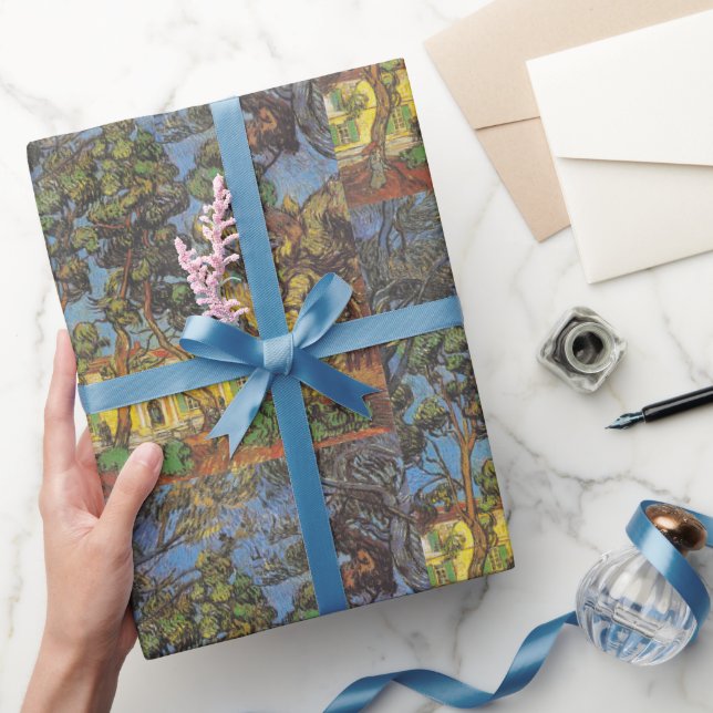 Van Gogh Trees in the Garden,Classic Impressionist Wrapping Paper (Gifting)