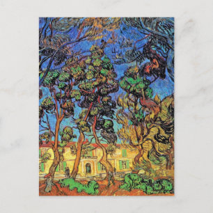 Van Gogh - Trees In The Garden of St Paul Hospital Postcard