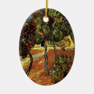 Van Gogh Trees in the Garden, Saint Paul Hospital Ceramic Ornament