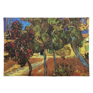 Van Gogh Trees in the Garden, Saint Paul Hospital Cloth Placemat