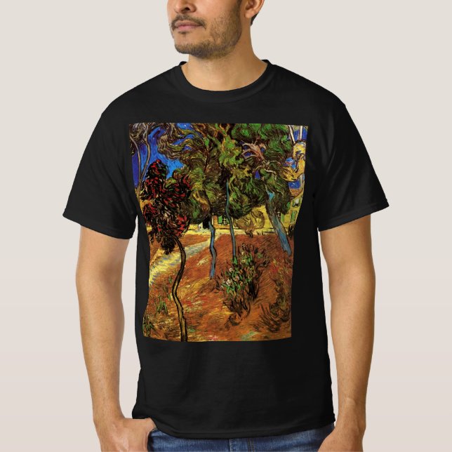 Van Gogh Trees in the Garden, Saint Paul Hospital T-Shirt (Front)