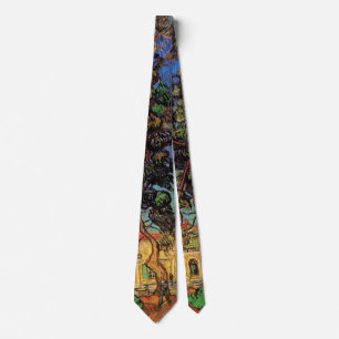 Van Gogh Trees in the Garden, Saint Paul Hospital Tie