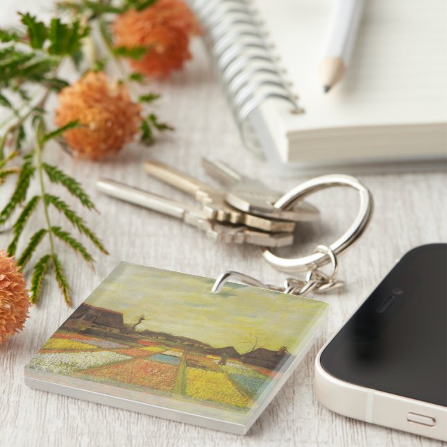 Van Gogh Tulip Fields Acrylic Keychain Gift (Front Right)
