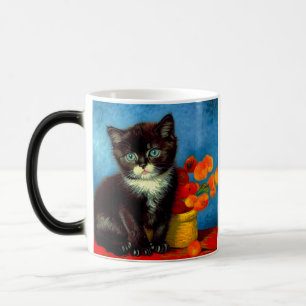 Van Gogh Tuxedo Cat Color Morph Mug
