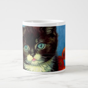 Van Gogh Tuxedo Cat  Giant Coffee Mug