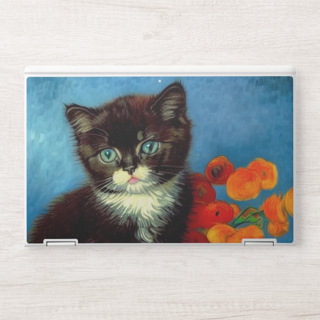 Van Gogh Tuxedo Cat  HP Laptop Skin (Front)