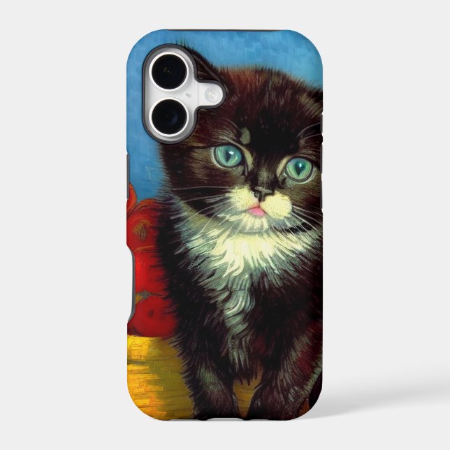 Van Gogh Tuxedo Cat  Iphone Case (Back)