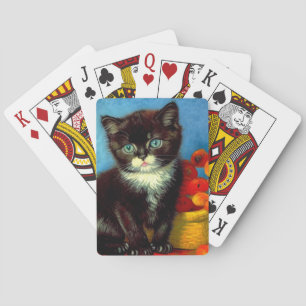 Van Gogh Tuxedo Cat  Poker Cards