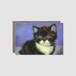 Van Gogh Tuxedo Kitten Car Magnet