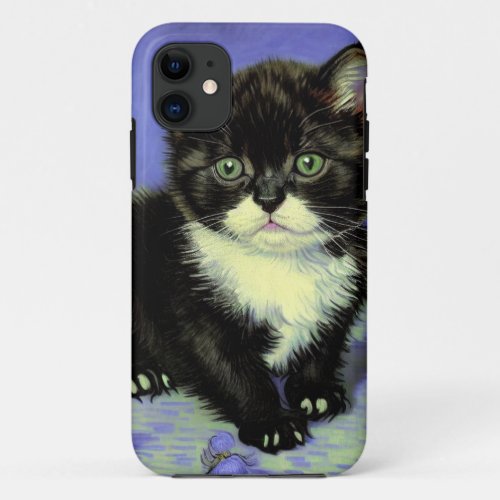 Van Gogh Tuxedo Kitten iPhone 11 Case