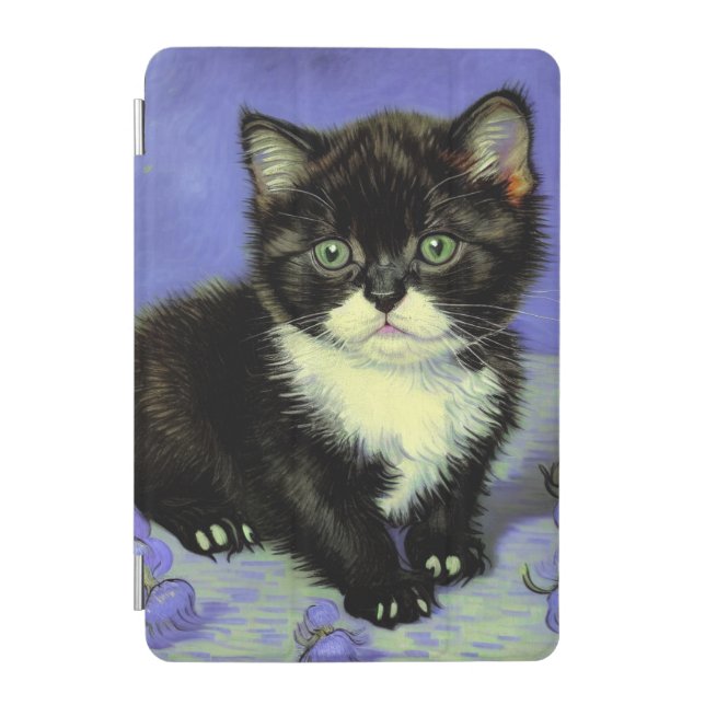 Van Gogh Tuxedo Kitten iPad Mini Cover (Front)