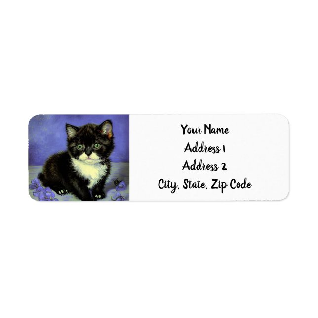 Van Gogh Tuxedo Kitten Label (Front)