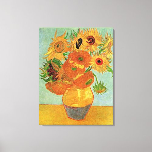 Van Gogh _ Twelve Sunflowers Canvas Print