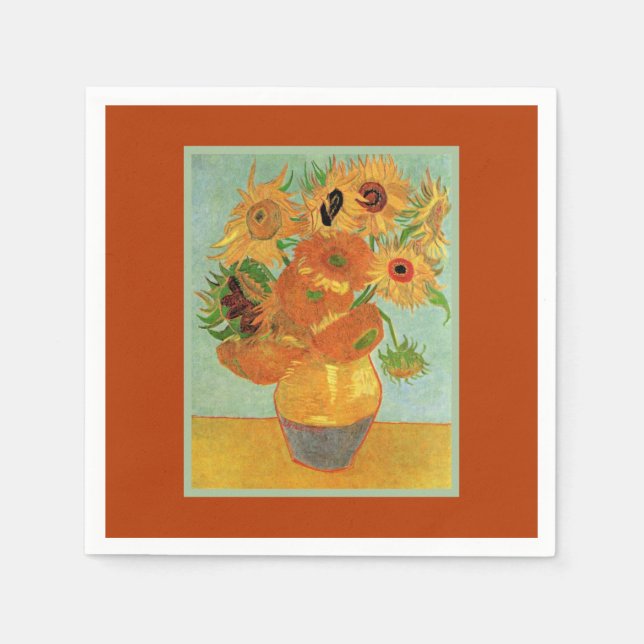 Van Gogh - Twelve Sunflowers Napkins (Front)