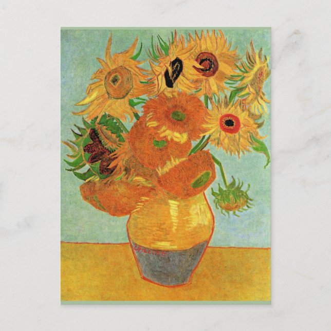 Van Gogh - Twelve Sunflowers Postcard (Front)