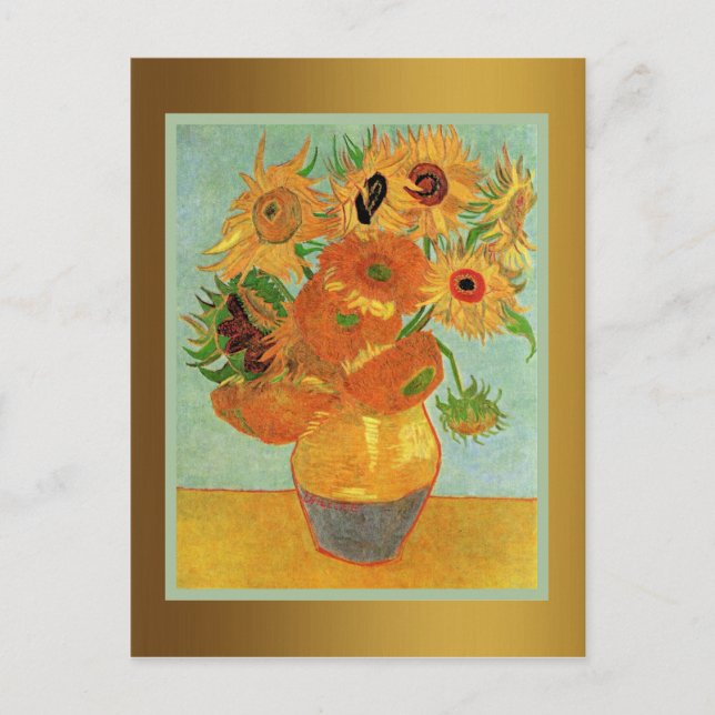Van Gogh - Twelve Sunflowers Postcard (Front)