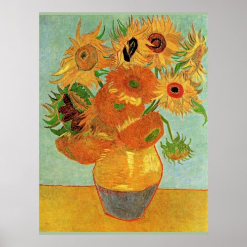Van Gogh _ Twelve Sunflowers Poster