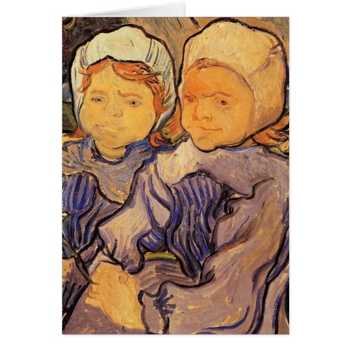 Van Gogh Two Children Vintage Impressionism Art