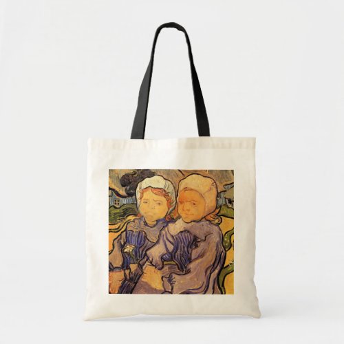 Van Gogh Two Children Vintage Impressionism Art Tote Bag