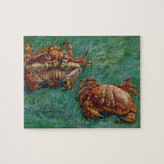 Van Gogh Two Crabs Green Impressionist Art Jigsaw Puzzle (Horizontal)