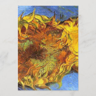Van Gogh Two Cut Sunflowers 1887 Invitation