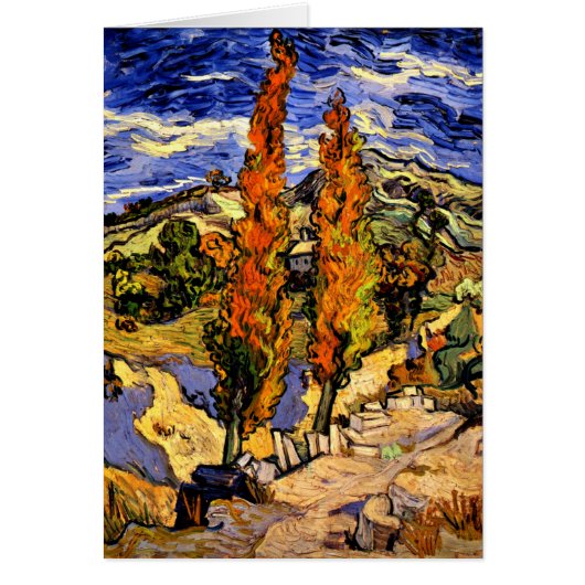 Van Gogh - Two Poplars on a Hill Cards (Front)
