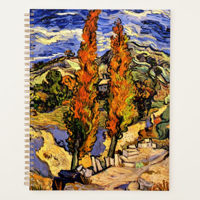 Van Gogh - Two Poplars on a Hill Planner (Front)