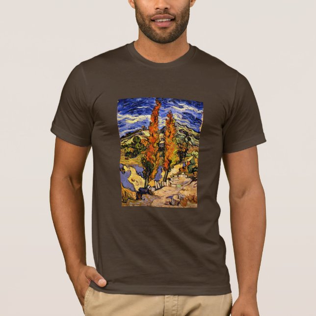 Van Gogh - Two Poplars on a Hill T-Shirt (Front)