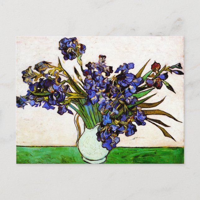 Van Gogh Vase of Irises Postcard (Front)
