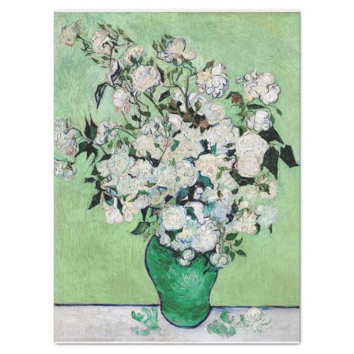 VAN GOGH VASE OF ROSES TISSUE PAPER