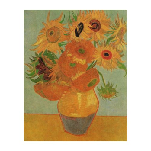 Van Gogh Vase with 12 Sunflowers Flowers Fine Art