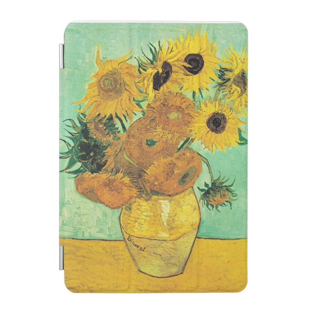 Van Gogh - Vase with 12 Sunflowers iPad Mini Cover (Front)
