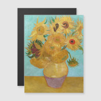 Van Gogh - Vase with 12 Sunflowers Magnetic Card