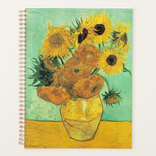 Van Gogh - Vase with 12 Sunflowers Planner