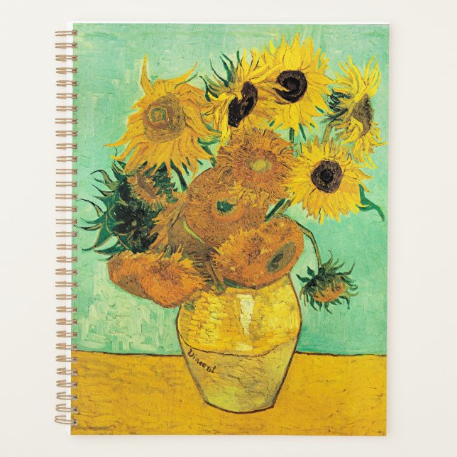 Van Gogh - Vase with 12 Sunflowers Planner (Front)